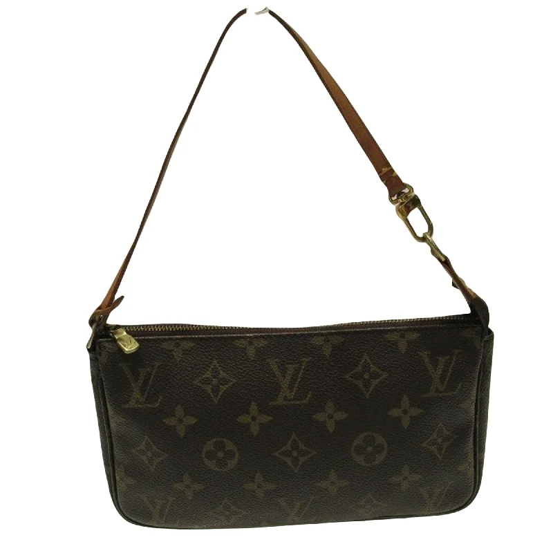 Louis Vuitton bags with a snap - button closure and a decorative charm for styleLOUIS VUITTON Pochette accessoires Clutch Bag