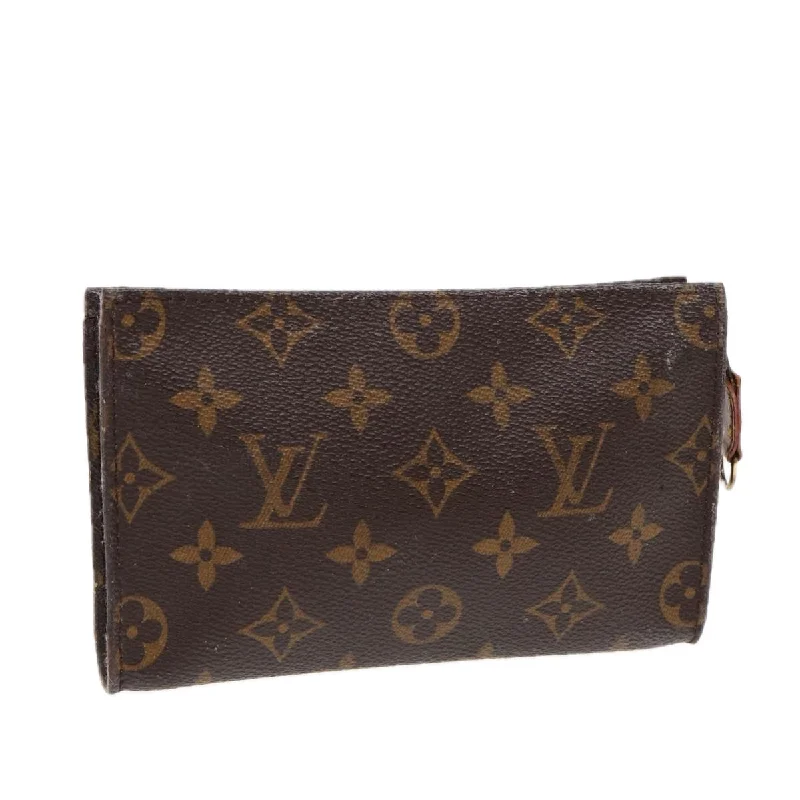 Ladies Louis Vuitton shoulder bags with a wide - width strap for comfortLOUIS VUITTON Monogram Bucket PM Accessory Pouch LV Auth 85075