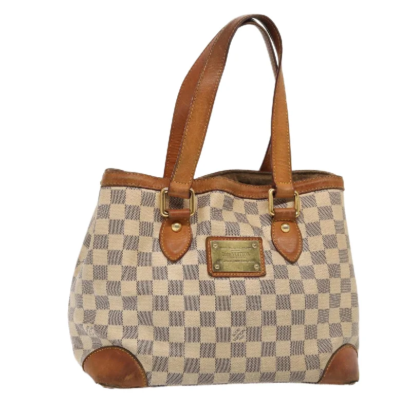 Ladies Louis Vuitton Capucines bags with gold - toned hardwareLOUIS VUITTON Damier Azur Hampstead PM Tote Bag N51207 LV Auth 87897