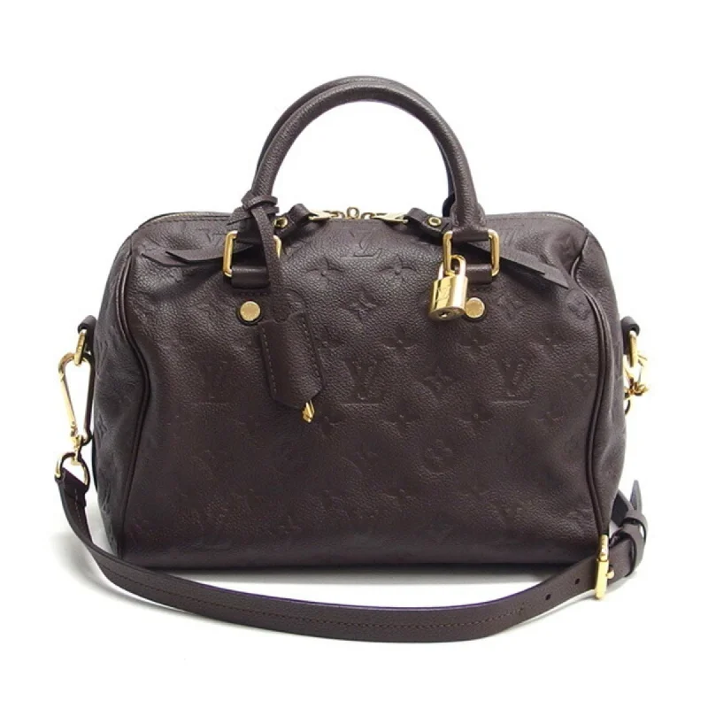 Louis Vuitton handbags with a patent - leather finish for a shiny lookLOUIS VUITTON Speedy Bandouliere Handbag