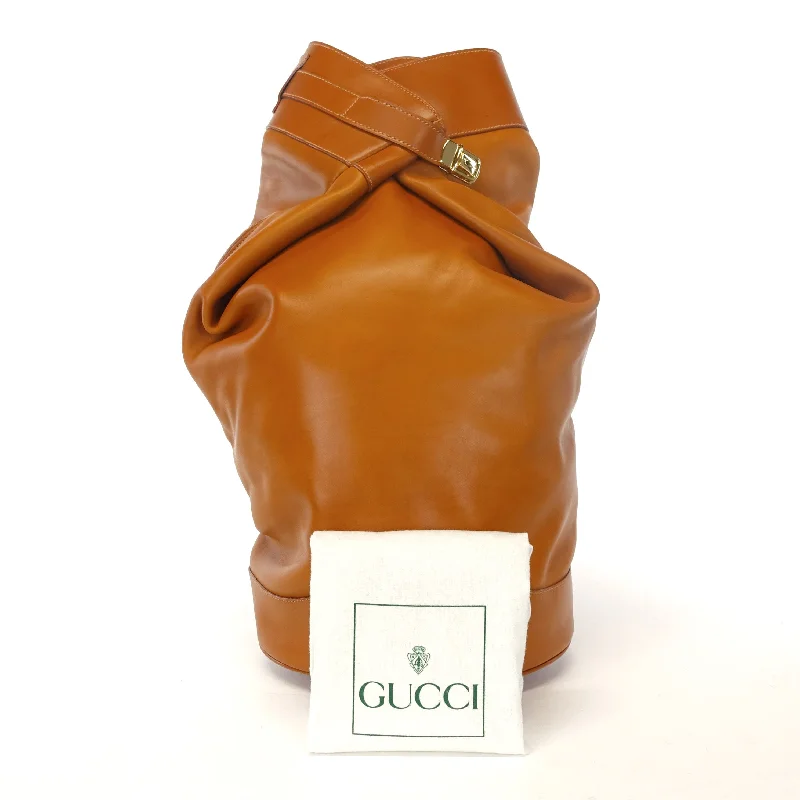 Gucci tote bags for women with a water - resistant coatingLeather Knapsack Bag