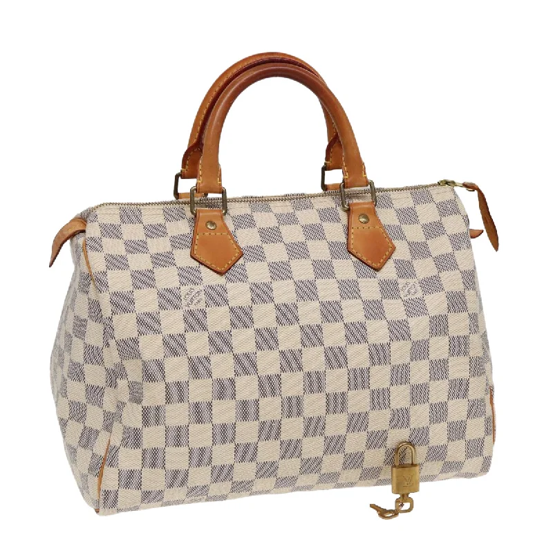 Louis Vuitton Twist bags with a contrast - colored interior for visual interestLOUIS VUITTON Damier Azur Speedy 30 Hand Bag N41533 LV Auth ep5280