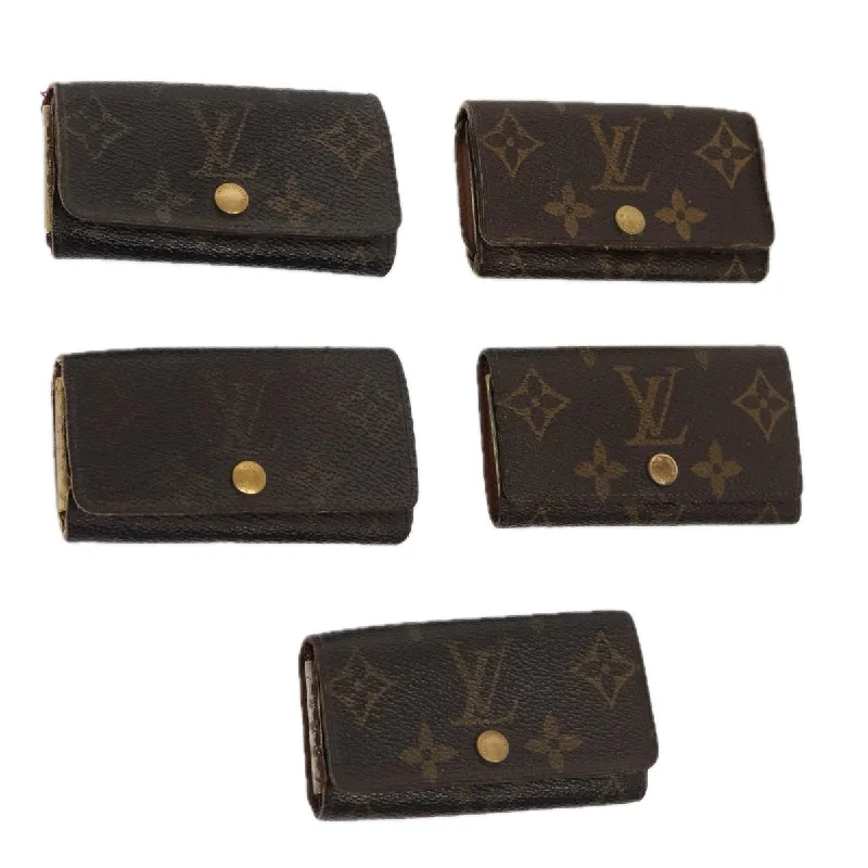 Ladies Louis Vuitton handbags with a detachable coin purse insideLOUIS VUITTON Monogram Key Case 5Set LV Auth 85753