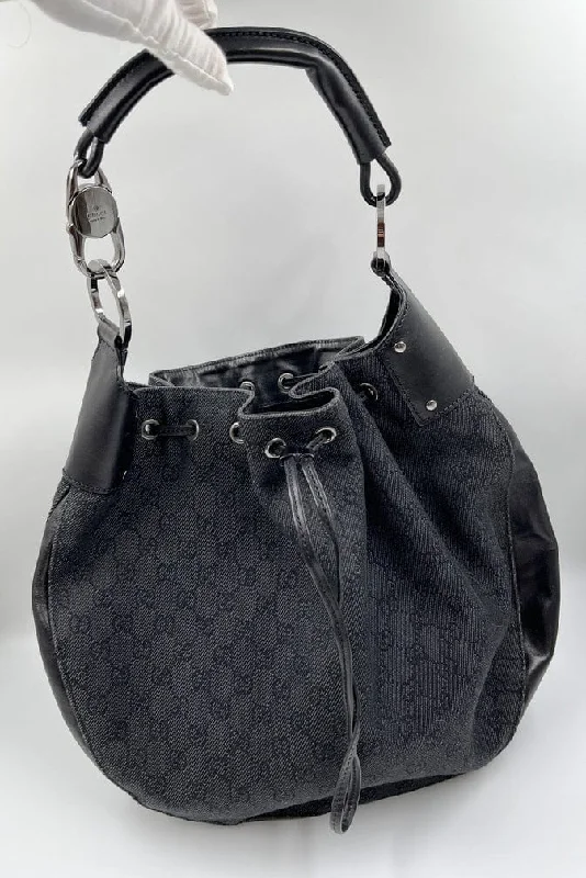 Women Gucci crossbody bags with a woven leather strapVintage Gucci Hobo Tote Bag