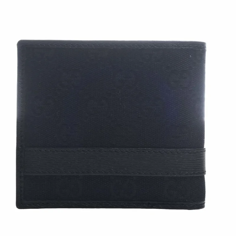 Gucci Marmont bags for women with a contrast - colored interiorGUCCI GG Canvas Belt Bifold Wallet 295610 Black Men's