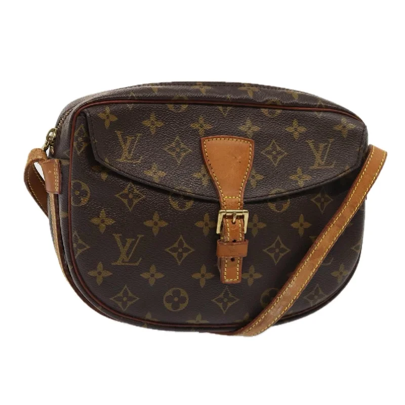 Louis Vuitton tote bags with a water - resistant coating for outdoor useLOUIS VUITTON Monogram Jeune Fille MM Shoulder Bag M51226 LV Auth 84349