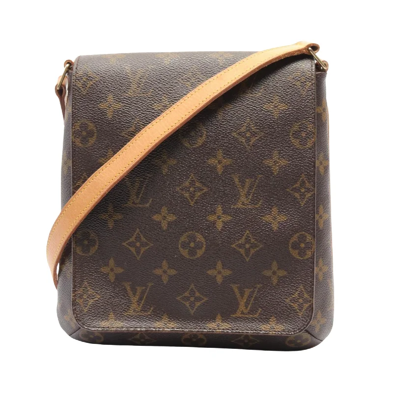 Louis Vuitton tote bags with a printed LV logo on the front for brand visibilityLOUIS VUITTON Musette Salsa Shoulder Bag