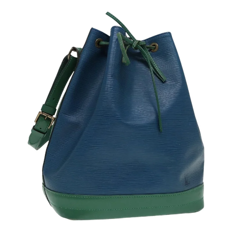 Louis Vuitton backpacks with a sleek, minimalist design for styleLOUIS VUITTON Epi Noe Shoulder Bag Bicolor color Green Blue M44044 LV Auth 87511