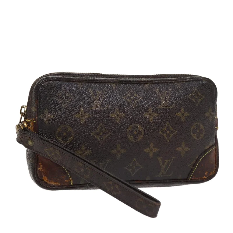 Louis Vuitton tote bags with a spacious interior and multiple pocketsLOUIS VUITTON Monogram Marly Dragonne PM Clutch Bag M51827 LV Auth mr411