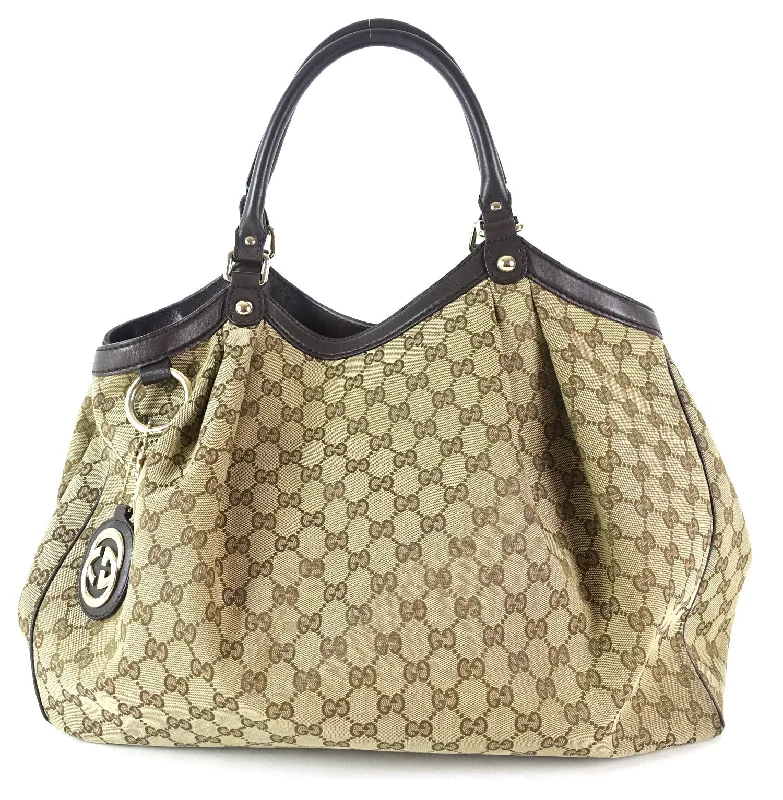 Gucci handbags for women with a beaded trimSukey Monogram Canvas Large Tote Bag