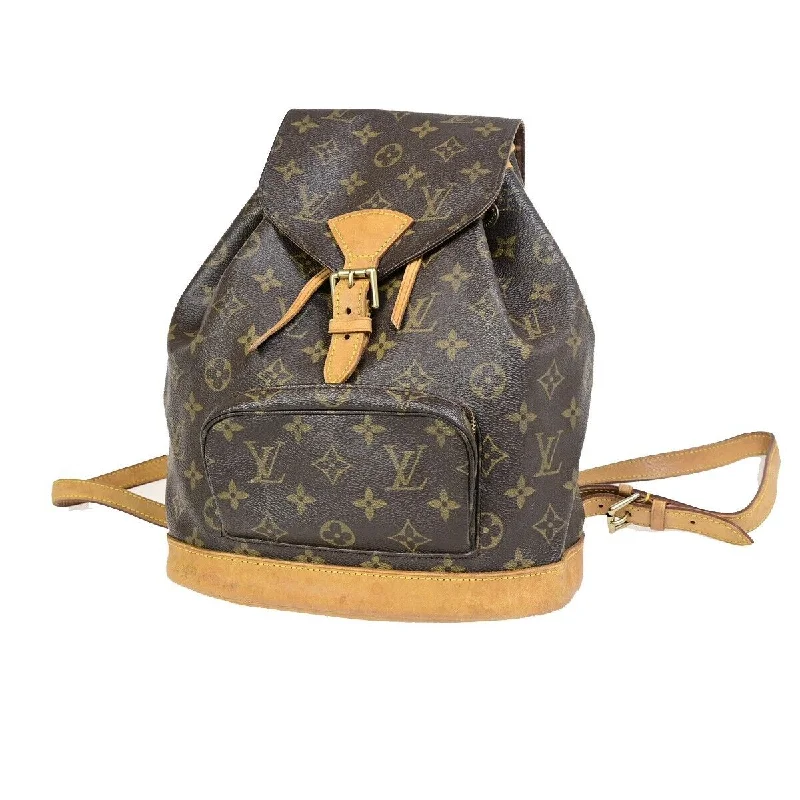 Louis Vuitton Petite Malle bags with a hard - shell structure for uniquenessLOUIS VUITTON Montsouris MM Backpack