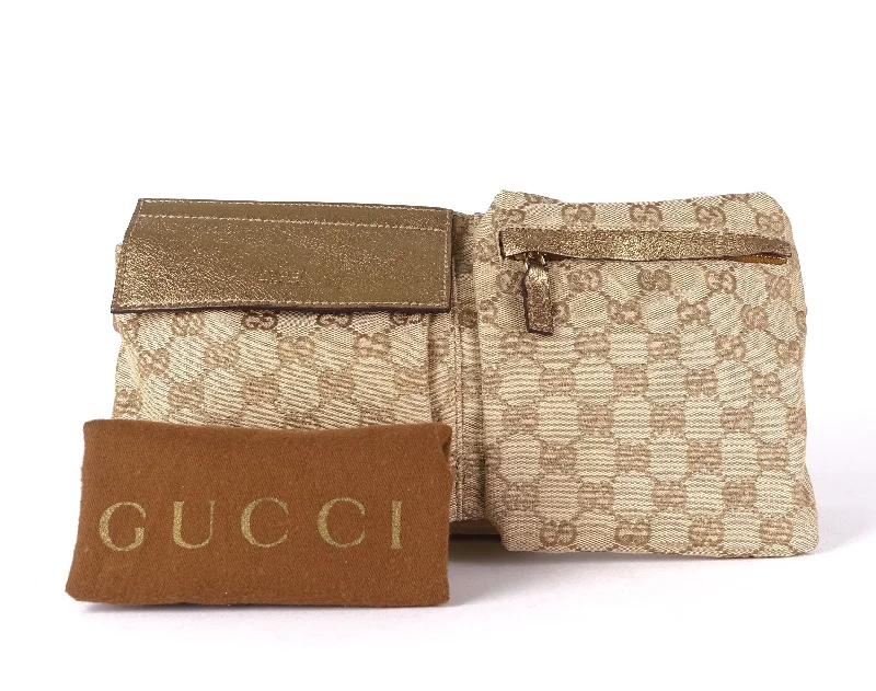 Gucci Marmont bags for women with gold - toned hardwareMonogram Canvas Belt Bag