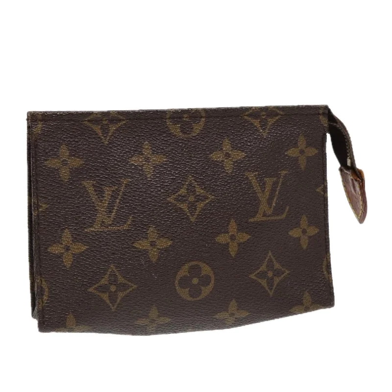 Louis Vuitton backpacks with a sleek, minimalist design for styleLOUIS VUITTON Monogram Poche Toilette 15 Pouch M47546 LV Auth ki4740