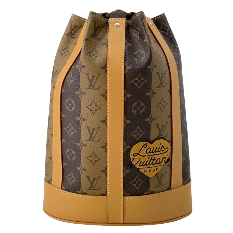 Louis Vuitton tote bags with a printed LV logo on the front for brand visibilityLOUIS VUITTON Randonnee Backpack