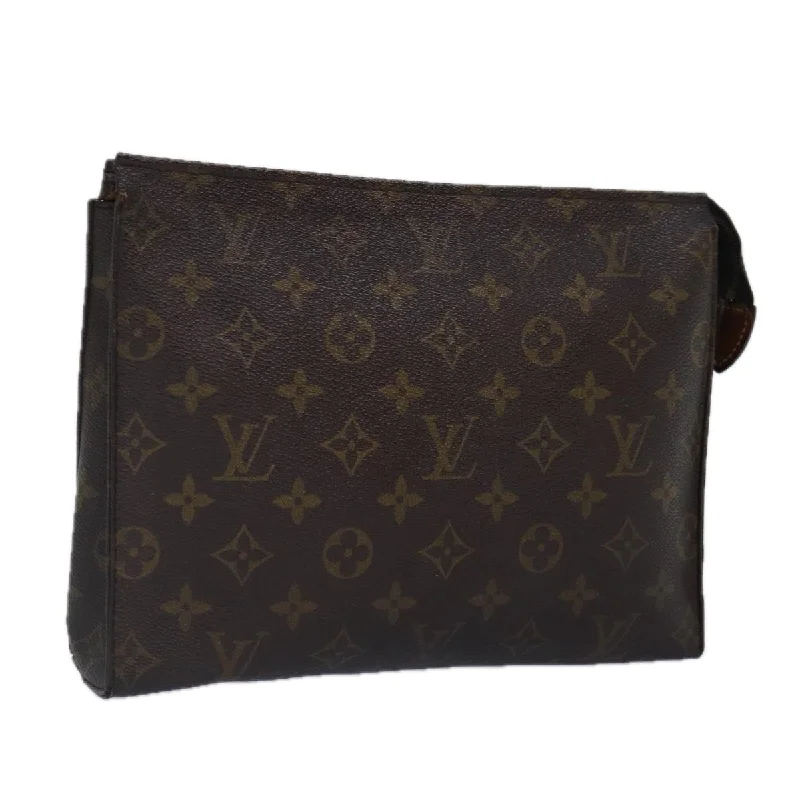 Small - sized Louis Vuitton Pochette Metis bags for a compact carryLOUIS VUITTON Monogram Poche Toilette 26 Pouch M47542 LV Auth 83981