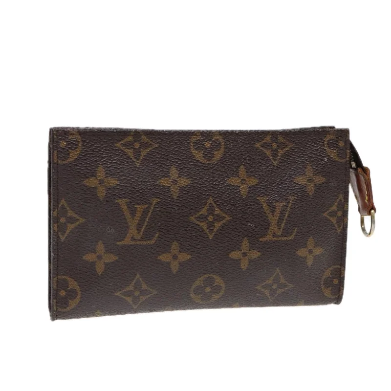 Louis Vuitton handbags with a patent - leather finish for a shiny lookLOUIS VUITTON Monogram Bucket PM Accessory Pouch LV Auth 85074