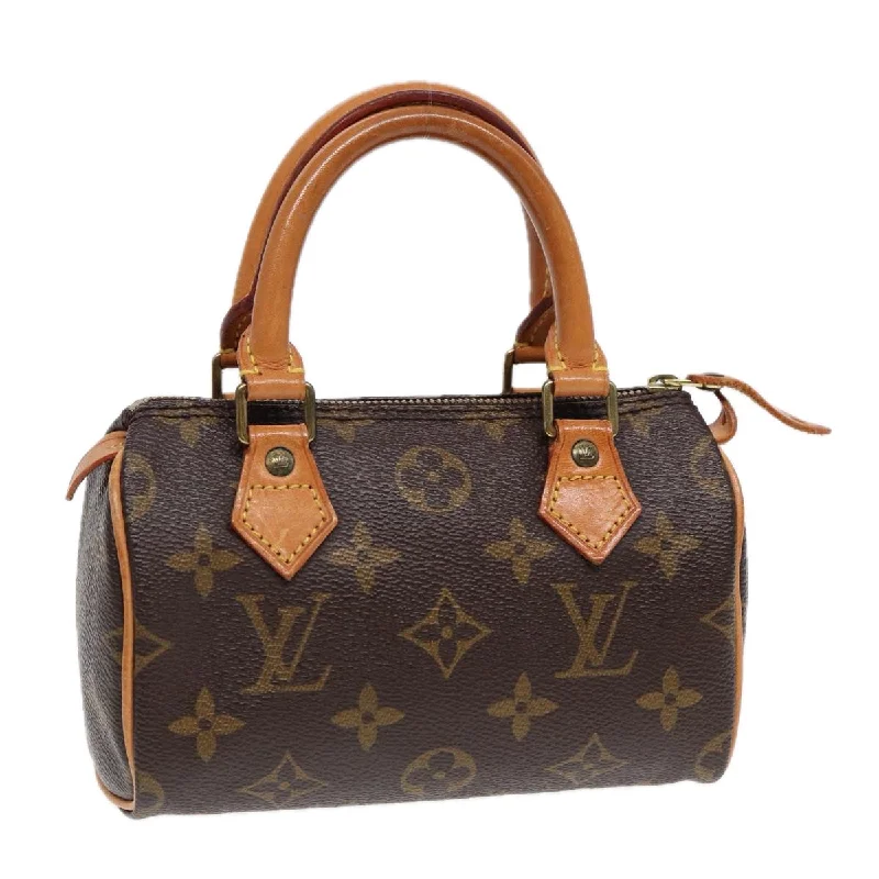 Louis Vuitton Speedy bags in monogram canvas for a classic lookLOUIS VUITTON Monogram Mini Speedy Hand Bag M41534 LV Auth ki4738