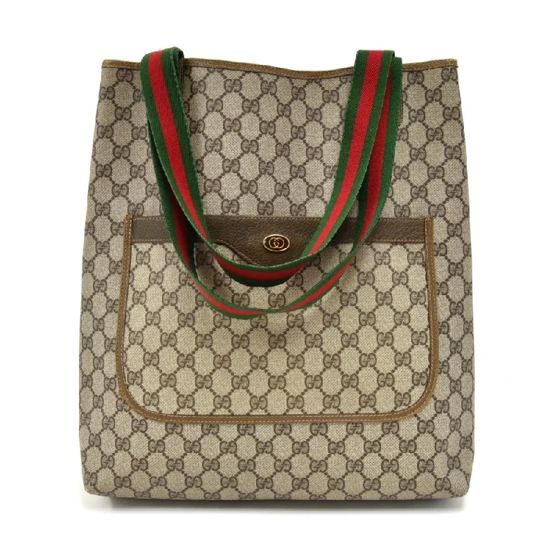 Women Gucci Sylvie bags with a leather - wrapped handleAccessory Collection Supreme Monogram Canvas Bag