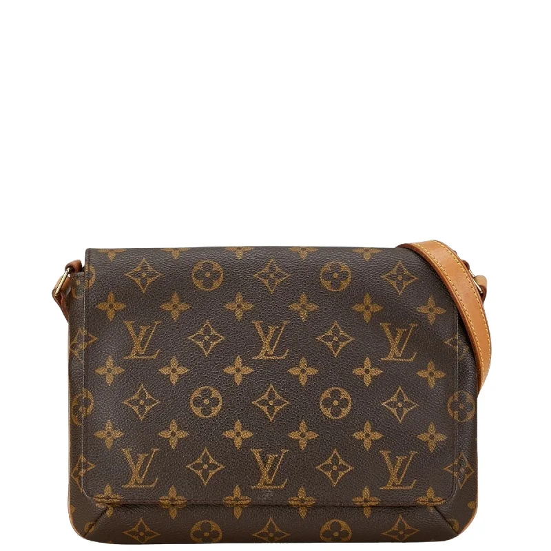 Louis Vuitton Alma bags with a monogram - embossed leather surfaceLOUIS VUITTON Musette Tango Shoulder Bag