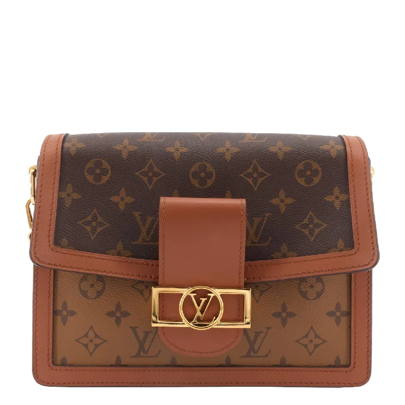 Louis Vuitton Alma bags with a leather - wrapped handle for a luxurious feelDauphine MM Reverse Monogram Canvas Bag