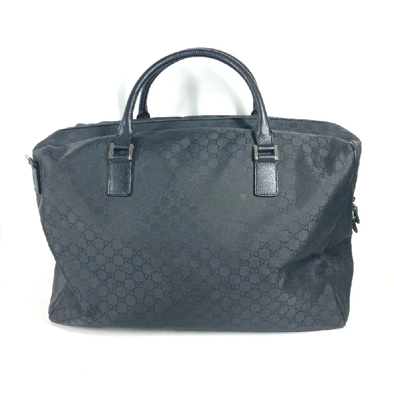 Gucci handbags for women with a metal - framed claspGUCCI Boston Duffel bag 190629 Leather / nylon black GG logo unisex(Unisex) Used