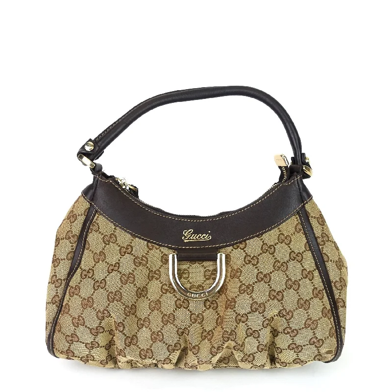 Ladies Gucci handbags with a detachable coin purse insideD-Ring Small Monogram Canvas Hobo Bag