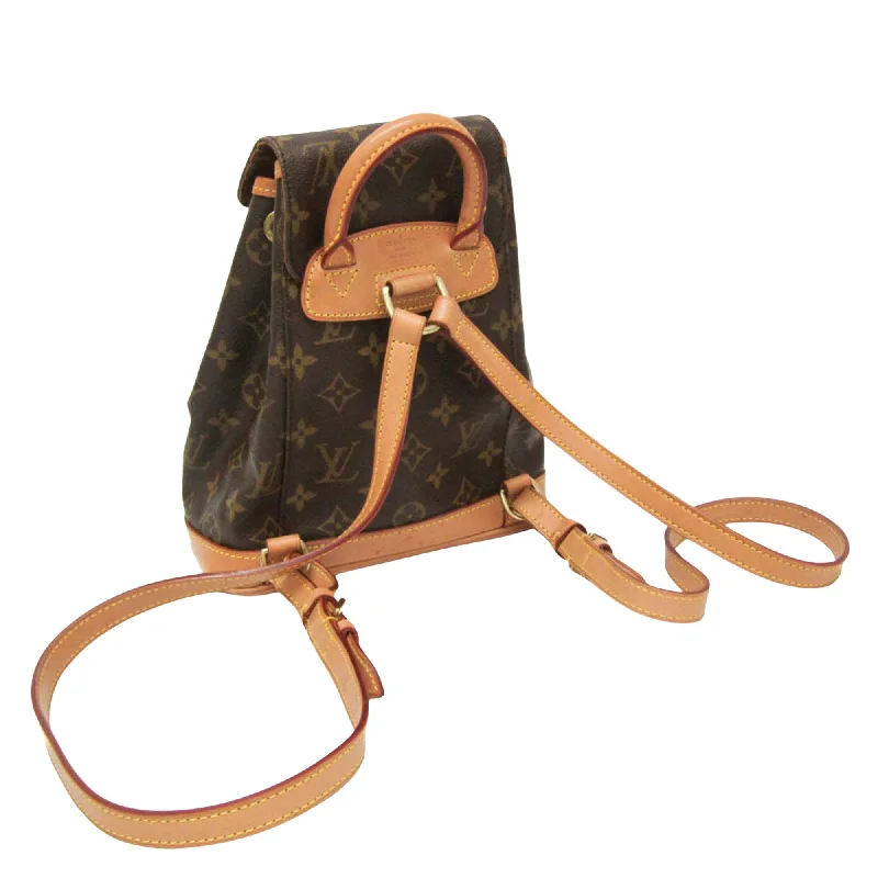 Louis Vuitton handbags with a metal - framed clasp for durabilityLOUIS VUITTON Montsouris Backpack