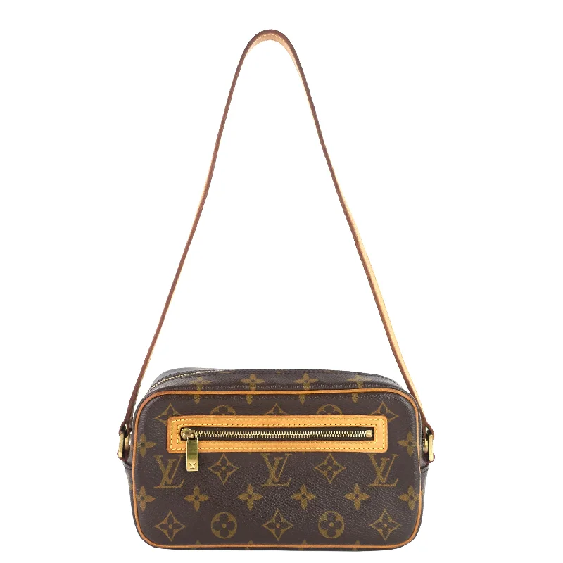 Ladies Louis Vuitton shoulder bags with a magnetic - closure flap for easePochette Cite Monogram Canvas Shoulder Bag