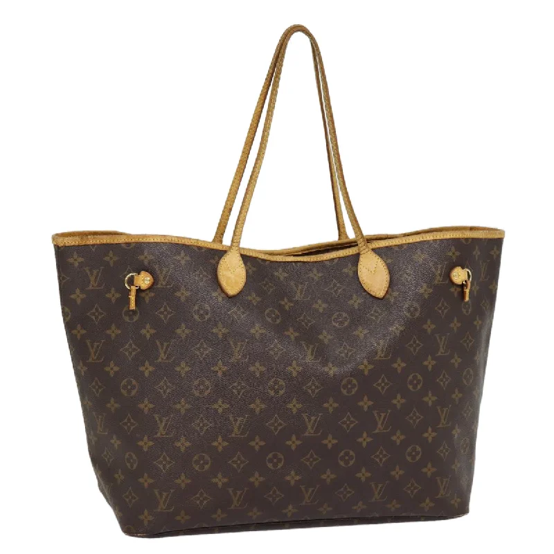 Louis Vuitton backpacks with a padded back panel for comfort during long - wearLOUIS VUITTON Monogram Neverfull GM Tote Bag M40157 LV Auth bs16929