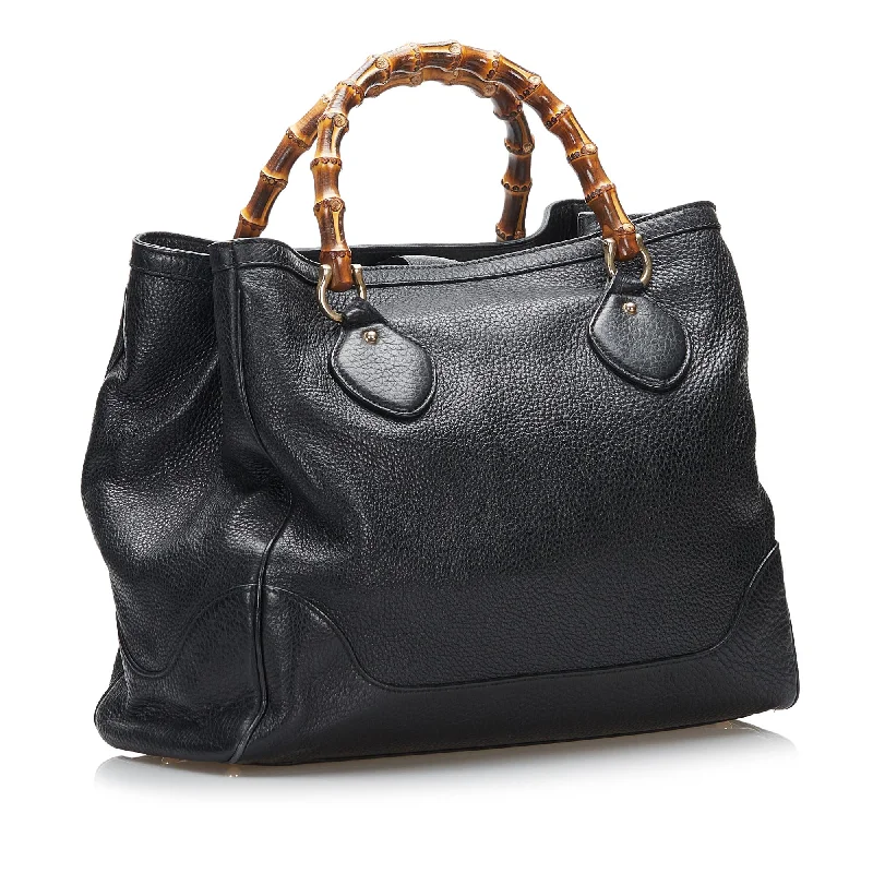 Women Gucci bags with a detachable mobile phone holderGucci Bamboo Diana Leather Tote Bag (ujWbaY)