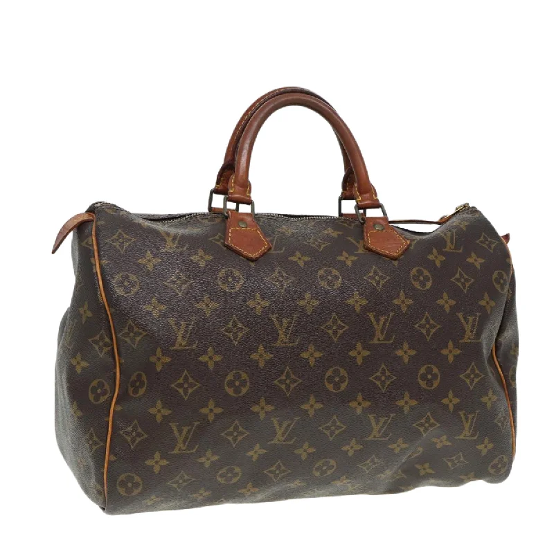 Louis Vuitton Alma bags with a leather - wrapped handle for a luxurious feelLOUIS VUITTON Monogram Speedy 35 Hand Bag M41524 LV Auth 84104