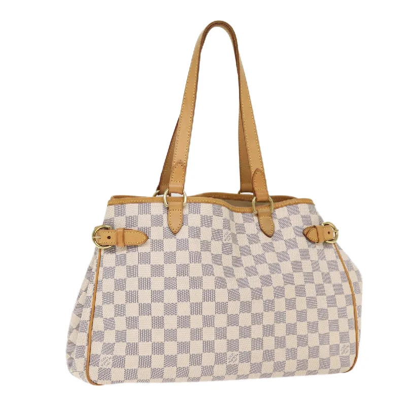 Ladies Louis Vuitton Petite Malle bags with a star - shaped charm for cutenessLOUIS VUITTON Damier Azur Batignolles Horizontal Tote Bag N48172 LV Auth 87898