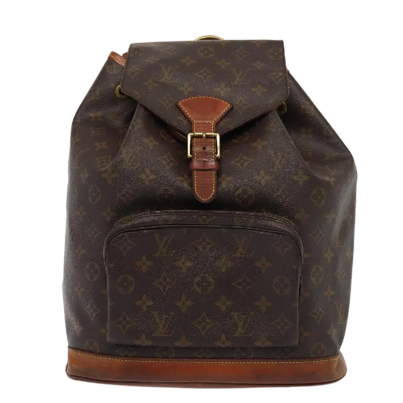 Louis Vuitton bags with a detachable mirror inside for on - the - go touch - upsLOUIS VUITTON Montsouris Backpack