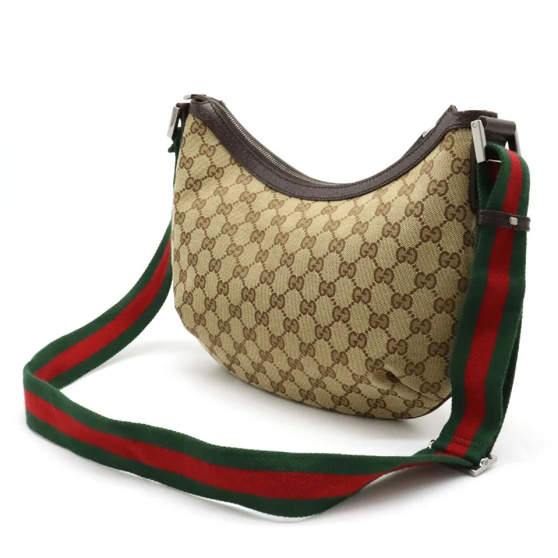 Gucci Marmont bags for women with gold - toned hardwareGUCCI GG Canvas Sherry Line Shoulder Bag Leather Khaki Beige Brown Dark Green Red 181092