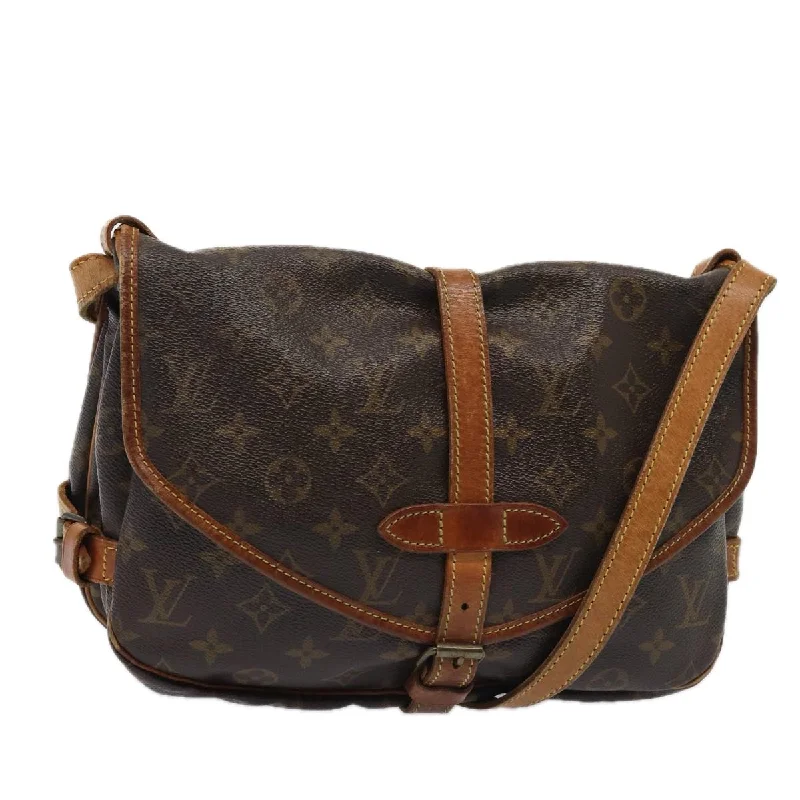 Louis Vuitton backpacks with a hidden back pocket for securityLOUIS VUITTON Monogram Saumur 30 Shoulder Bag M42256 LV Auth 75060