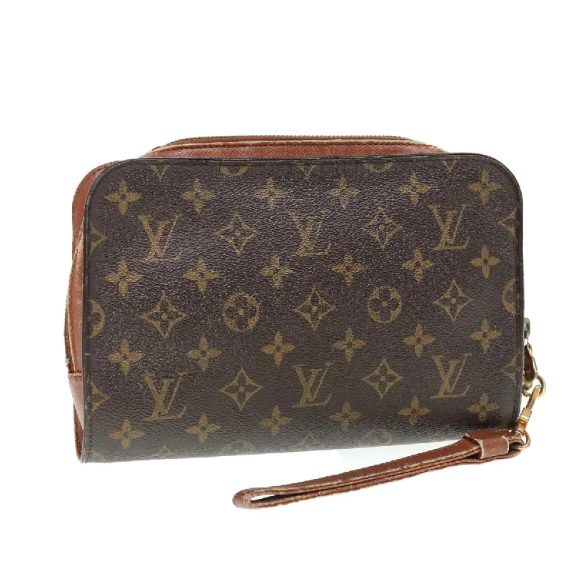 Louis Vuitton tote bags with a double - handle and shoulder - strap optionLOUIS VUITTON Monogram Orsay Clutch Bag M51790 LV Auth 84460