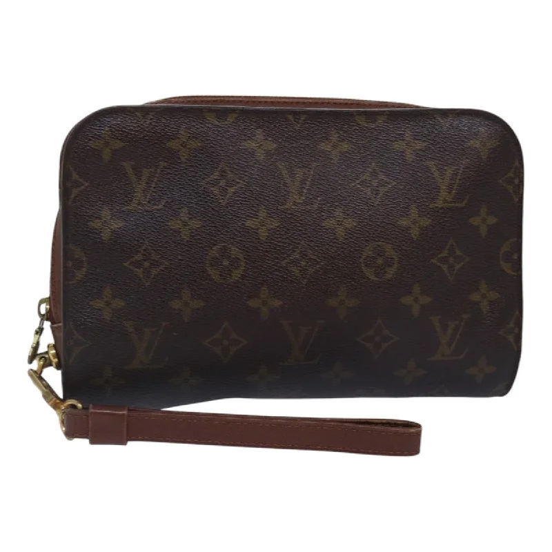 Louis Vuitton crossbody bags with a printed floral pattern for femininityLOUIS VUITTON Monogram Orsay Clutch Bag M51790 LV Auth 84495