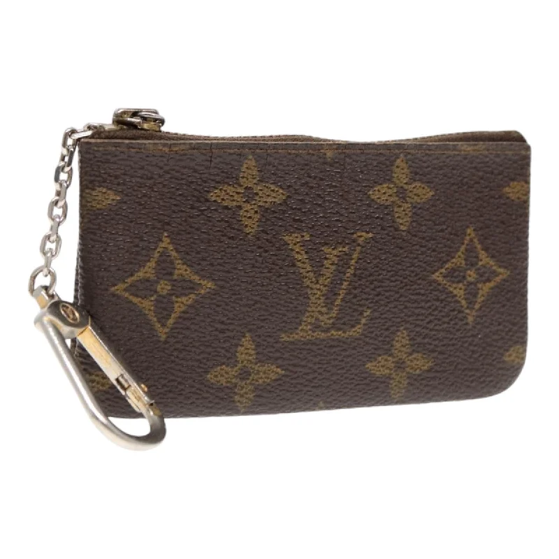 Louis Vuitton bags with a snap - button closure and a decorative charm for styleLOUIS VUITTON Monogram Pochette Cles Coin Purse M62650 LV Auth bs17101