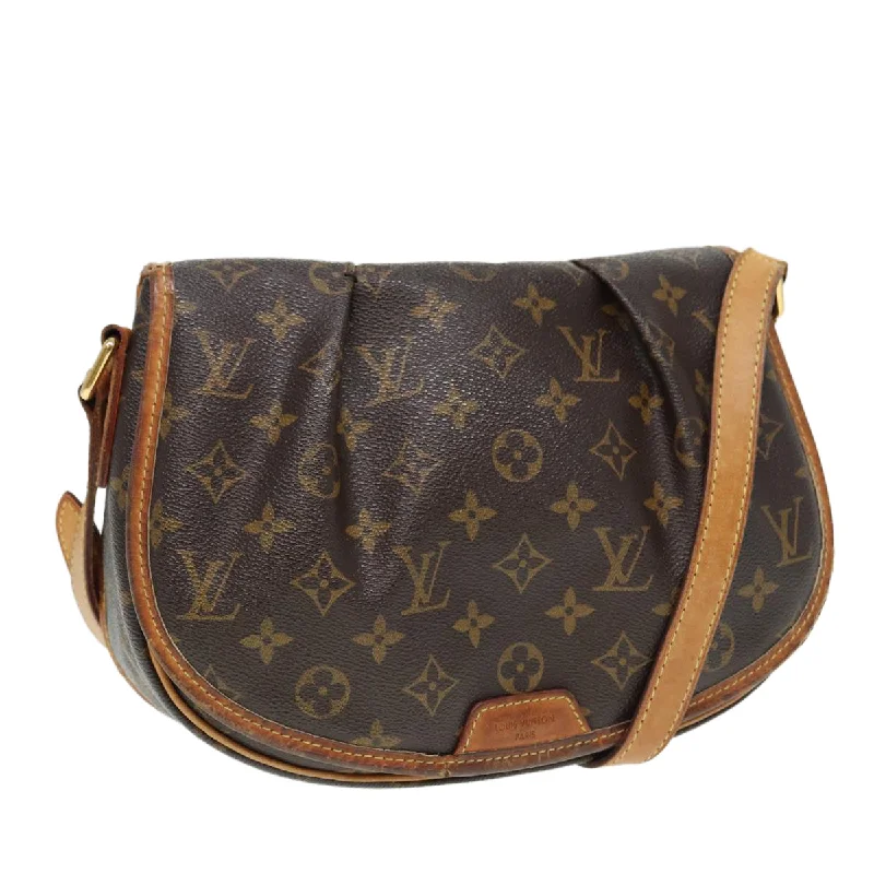 Louis Vuitton tote bags with a double - handle and shoulder - strap optionLOUIS VUITTON Monogram Menilmontant PM Shoulder Bag M40474 LV Auth 84503