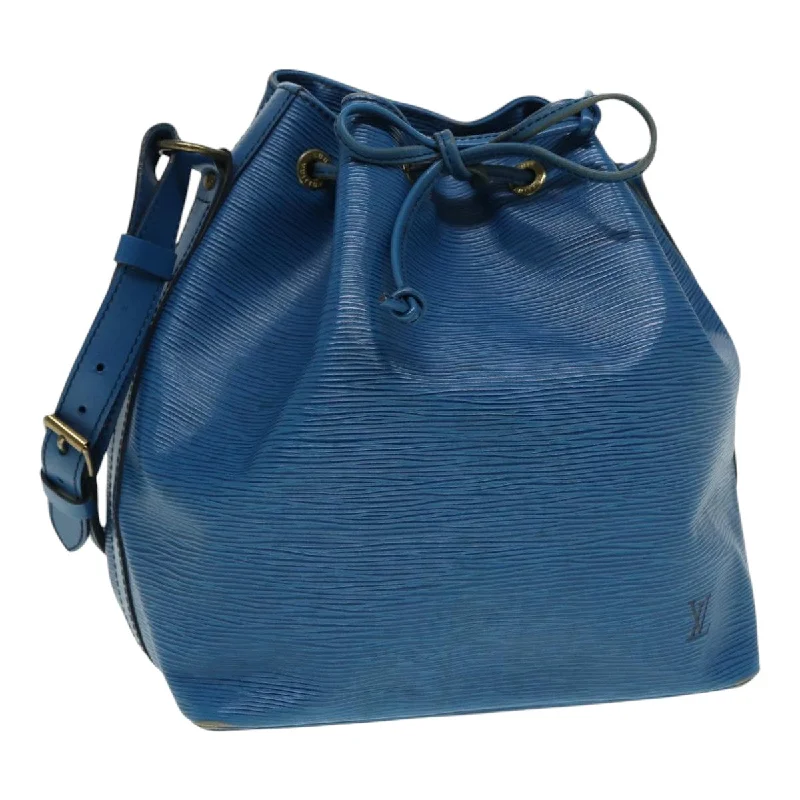 Louis Vuitton Alma bags with a monogram - embossed leather surfaceLOUIS VUITTON Epi Petit Noe Shoulder Bag Blue M44105 LV Auth 87509