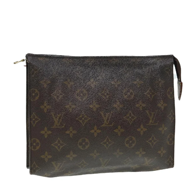 Small - sized Louis Vuitton Pochette Metis bags for a compact carryLOUIS VUITTON Monogram Poche Toilette 26 Pouch M47542 LV Auth bs16866