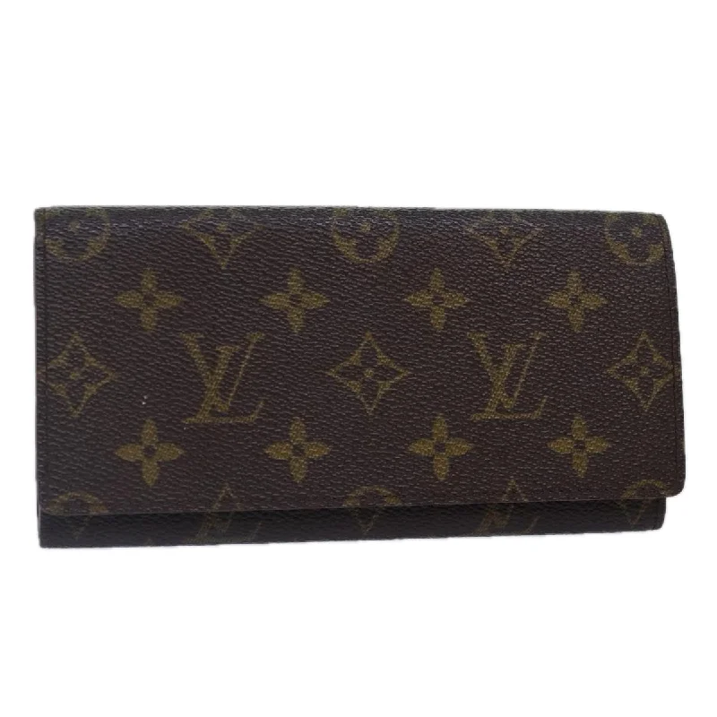 Louis Vuitton crossbody bags with adjustable shoulder straps for comfortLOUIS VUITTON Monogram Porte Yen 3 Credit Long Wallet M61818 LV Auth bs17103