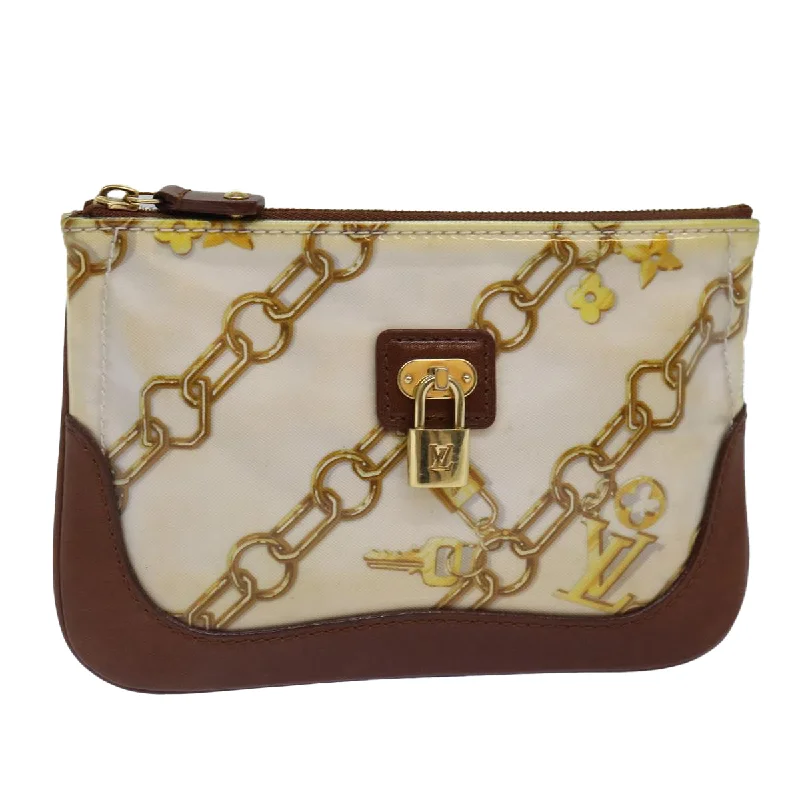 Louis Vuitton crossbody bags with a printed floral pattern for femininityLOUIS VUITTON Monogram Charm Pochette Plat Coin Purse Brown M95167 LV Auth 87696