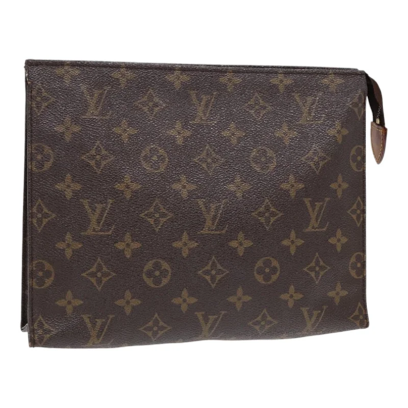 Louis Vuitton crossbody bags in a bold red color for a statementLOUIS VUITTON Monogram Poche Toilette 26 Pouch M47542 LV Auth 87303