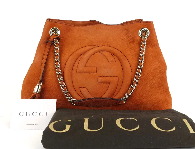 Gucci tote bags for women with a spacious interiorSoho Chain Strap Nubuck Leather Handbag