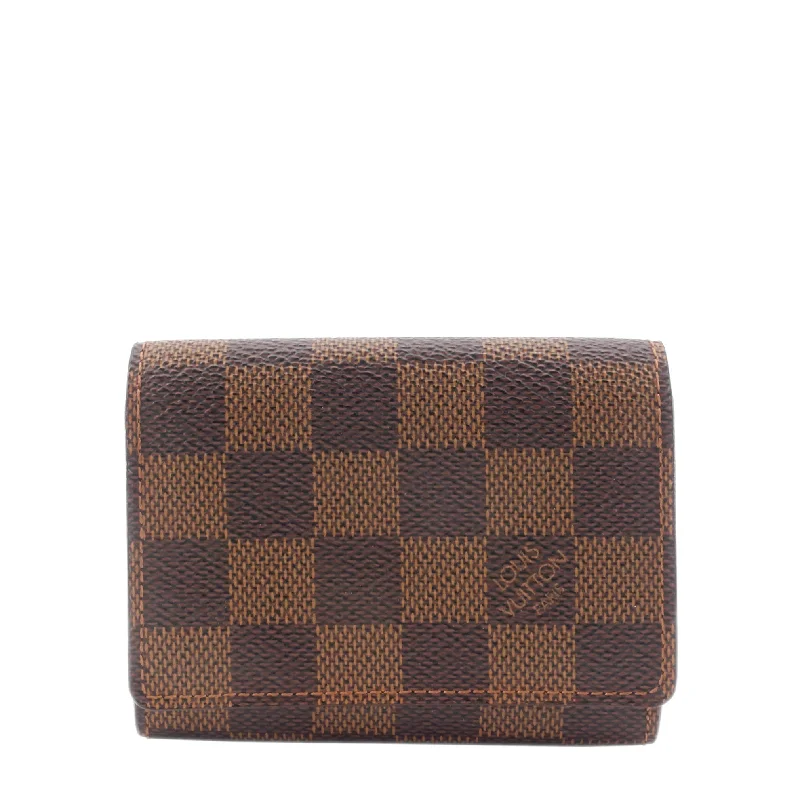 Louis Vuitton bags with a zip - around closure for enhanced securityDamier Ebene Canvas Card Holder