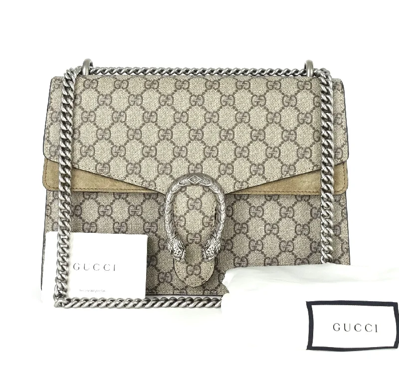 Women Gucci backpacks with a luxurious leather finishDionysus Supreme Monogram Canvas Medium Bag