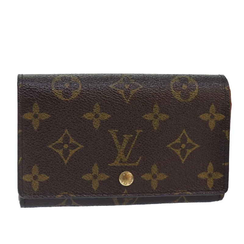 Louis Vuitton Alma bags with a monogram - embossed leather surfaceLOUIS VUITTON Monogram Portefeuille Tresol Wallet M61736 LV Auth bs16885