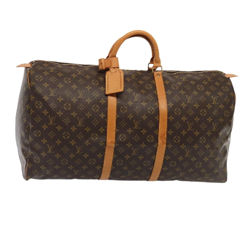 Louis Vuitton bags with a zip - around closure for enhanced securityLOUIS VUITTON Monogram Keepall 60 Boston Bag M41422 LV Auth 85750