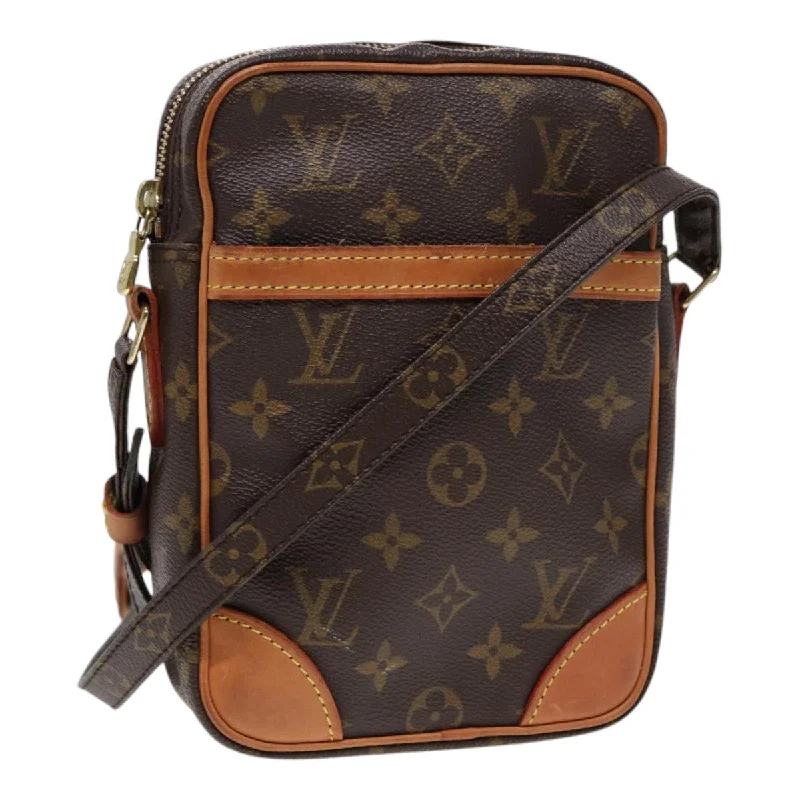 Ladies Louis Vuitton shoulder bags with a wide - width strap for comfortLOUIS VUITTON Monogram Danube Shoulder Bag M45266 LV Auth 86089